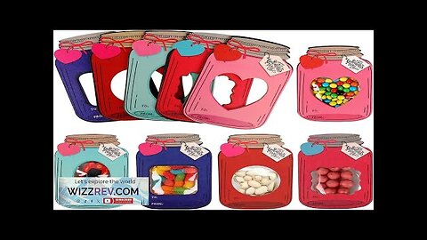 Giiffu 50 Pack Valentines Cards for Kids Mason Jar Happy Valentines Day Review