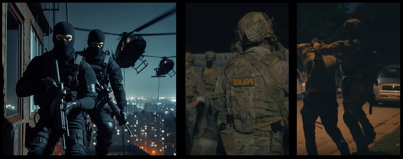 CHICAGO: 300 Agents RAPPEL Off Black Hawks, RAID TDA Apartment. 37 Arrested. Black Community Safer.