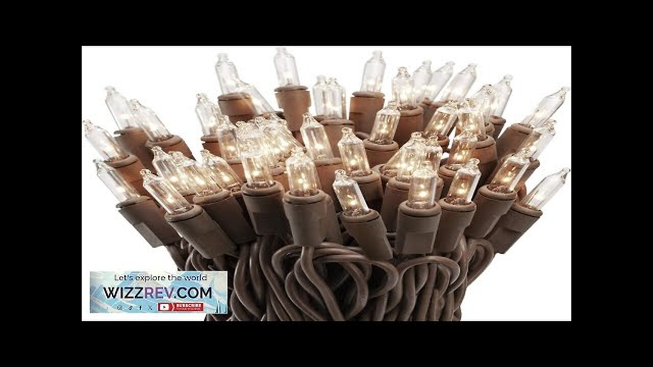 612 Vermont 100 Clear Mini Christmas String Lights on Brown Wire Cord Review