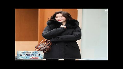 Women Parka Fashion 2023 Winter Jacket Slim with Fur Collar Warm Snow Review