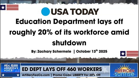 TRUMP LAYS OFF 20 PERCENT OF DEPT OF ED (460 EMPLOYEES) DEPT IS UNCONSTITUTIONAL - 4 mins.