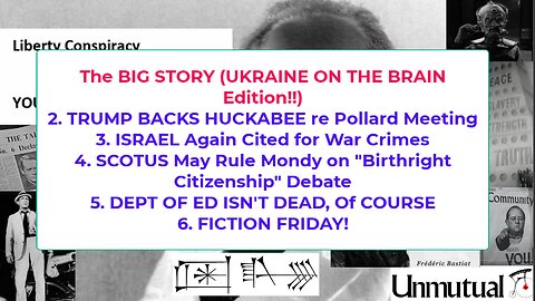 Liberty Conspiracy LIVE 11-21 (Edited for Ease!) Ukraine Deal? Trump n' Huck, FICTION FRIDAY!
