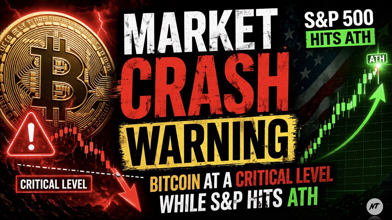Market Crash Warning – Bitcoin at a Critical Level While S&P Hits ATH 🚨