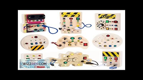 Montessori Busy Board Sensory Toys Wooden With LED Light Switch Control Board Review