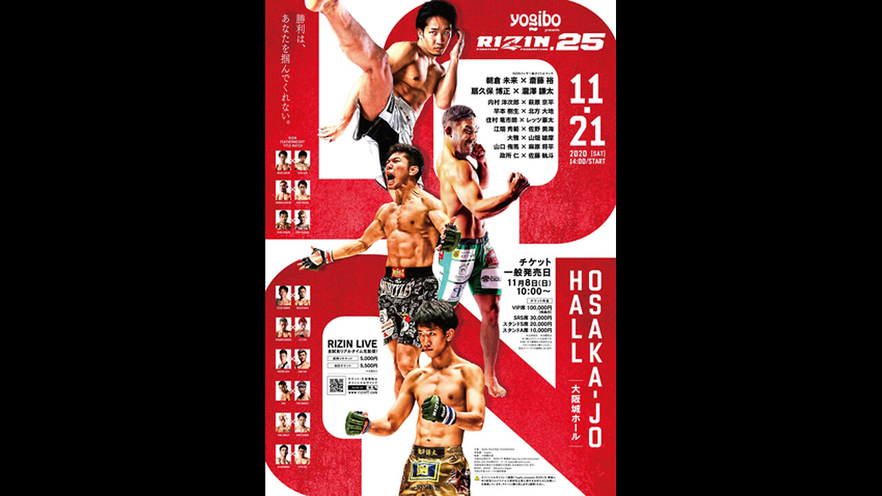 RIZIN.25 - Nov 21 2020 - Osaka Jo Hall part 2 of 2