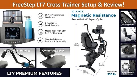 FreeStep LT7 Recumbent Cross Trainer Setup & Review #homegym #elliptical #physicaltherapy