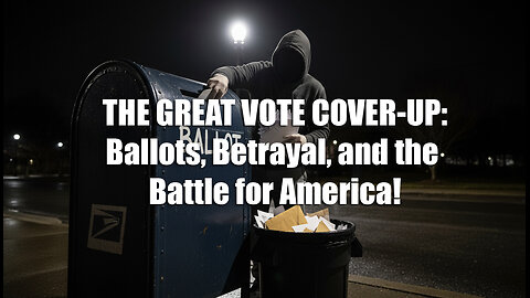 THE GREAT VOTE COVER-UP: Ballots, Betrayal, and the Battle for America!