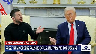 Trump orders pause of military aid for Ukraine