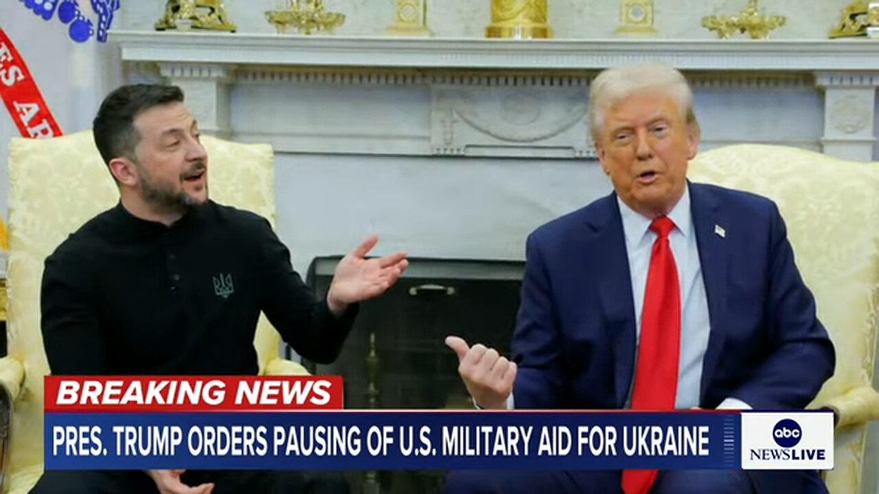 Trump orders pause of military aid for Ukraine