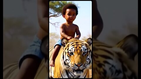 Wild Animals Boy And Tiger