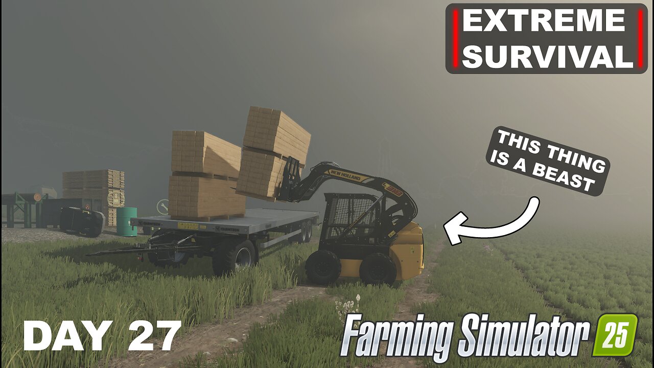 EXTREME SURVIVAL | Extremely Foggy Day & New Income Record! | FS25 - DAY 27
