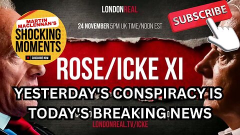 YESTERDAY'S CONSPIRACY IS TODAY'S BREAKING NEWS.