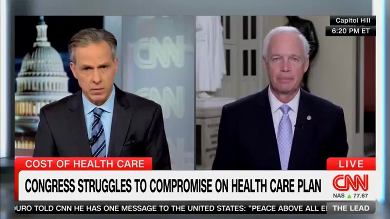Senator Ron Johnson on The Lead with Jake Tapper 12.10.25