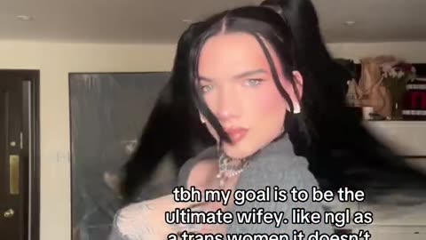 Impressive goth tgirl