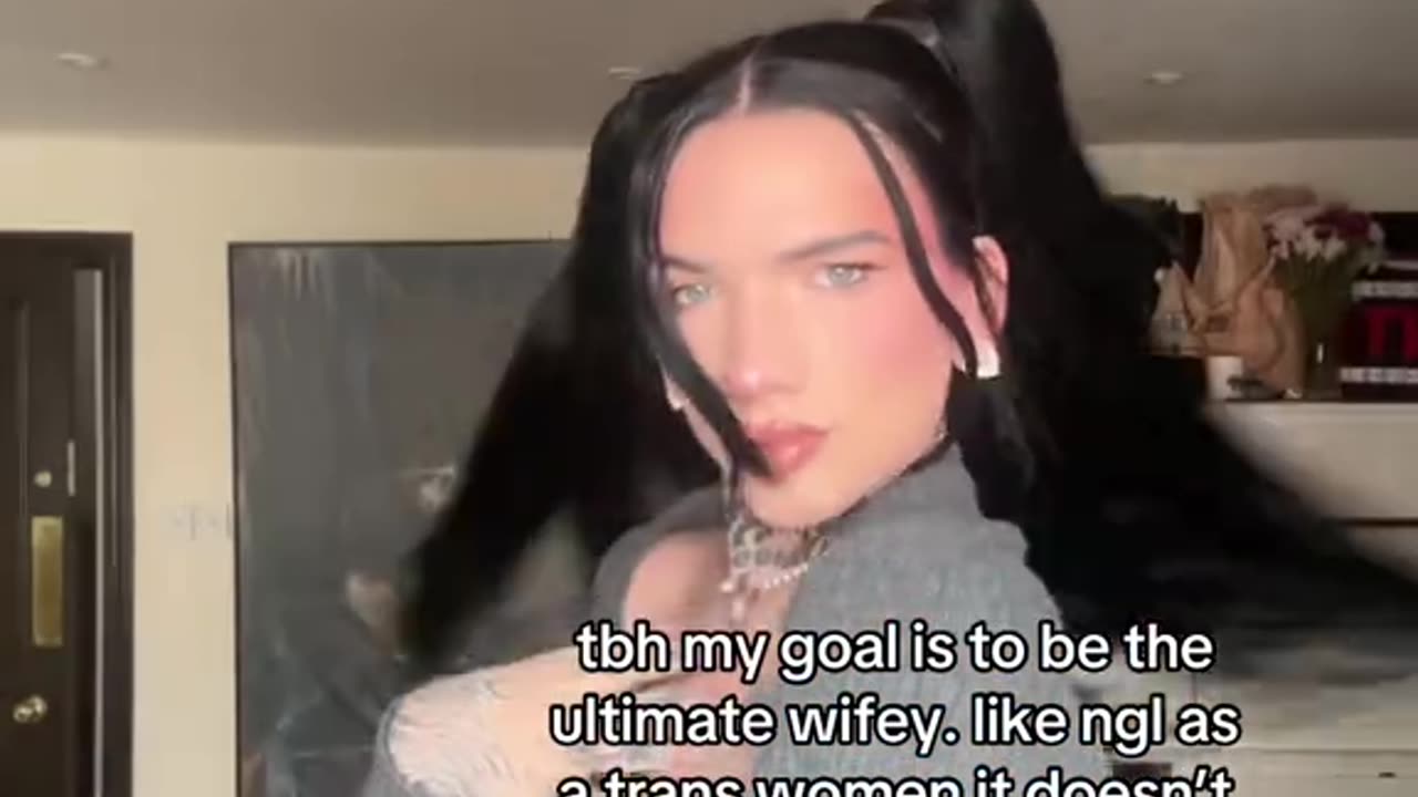 Impressive goth tgirl