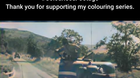 Battlefield Messenger Motorcyclist Signals Tank #ColourisedHistory