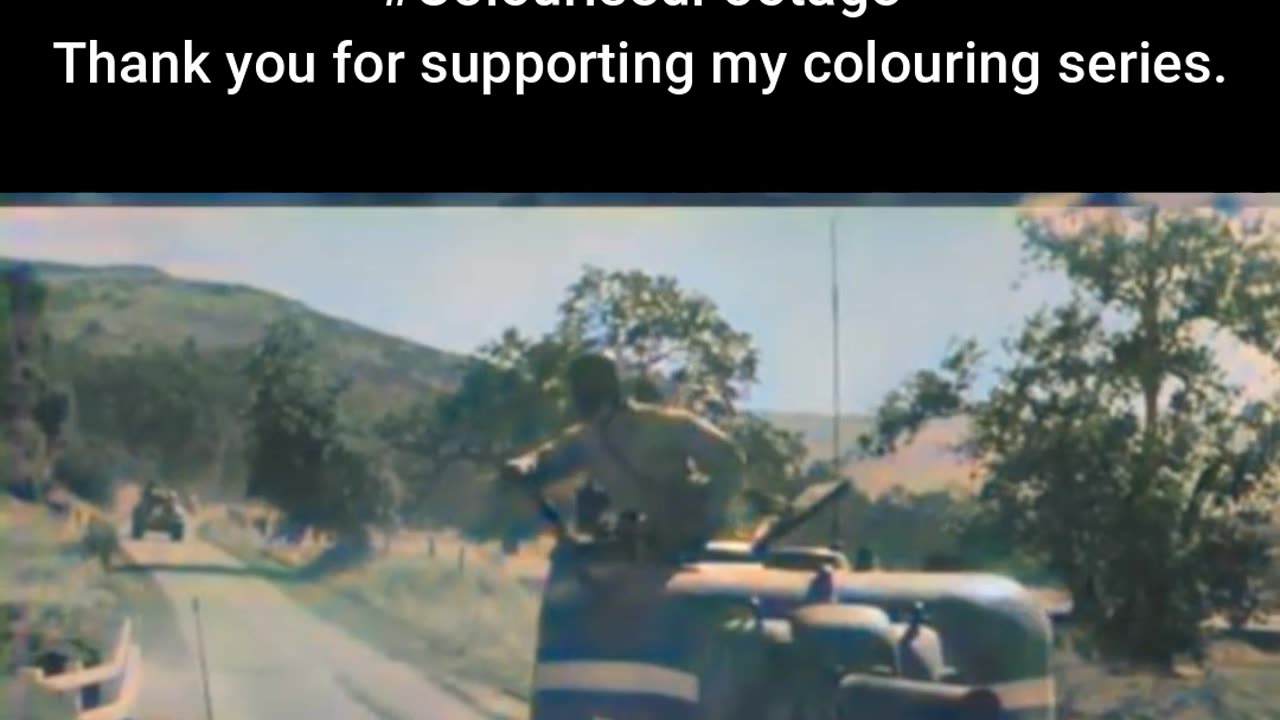 Battlefield Messenger Motorcyclist Signals Tank #ColourisedHistory