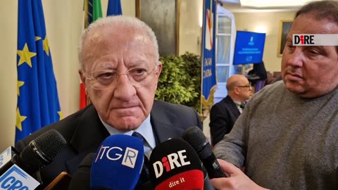 Napoli - UE. DE LUCA: IN PIAZZA SOPRATTUTTO PER LA PACE (11.03.25)