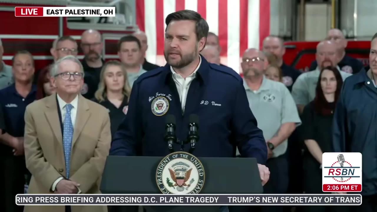 WATCH| Vice President JD Vance Visits East Palestine, Ohio - 2/3/25