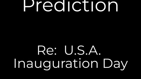 INAUGURATION - January 20, 2025