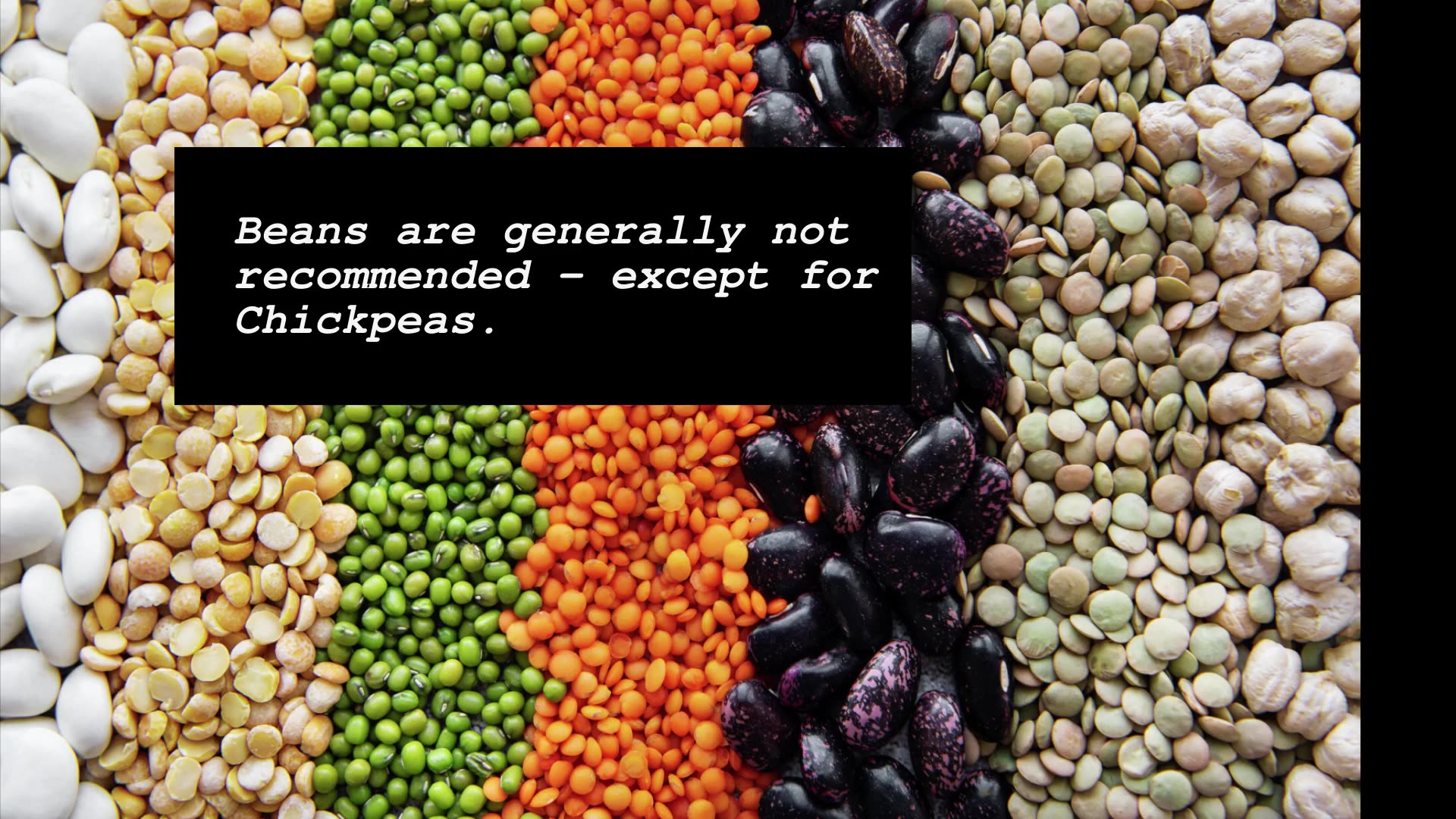 Dr. SEBI NUTRITIONAL GUIDES: BEANS ARE NOT RECOMMENDED (Chickpeas is the ONLY APPROVED)