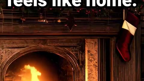 Comment if this warmth feels like home. #fireplaceambience #christmas #sleepsounds