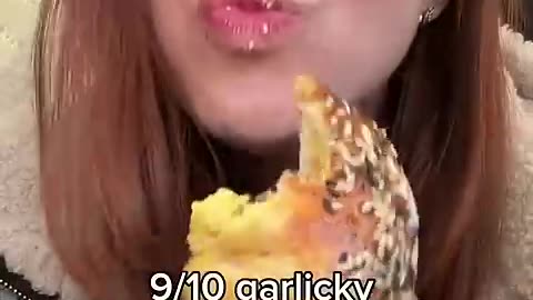 Trying every flavor of moonrise stuffed bagels! #bagel #eating #nycfood #shorts #pizzq #viralfood