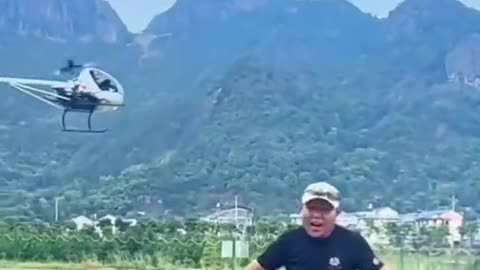 Food delivered by helicopter