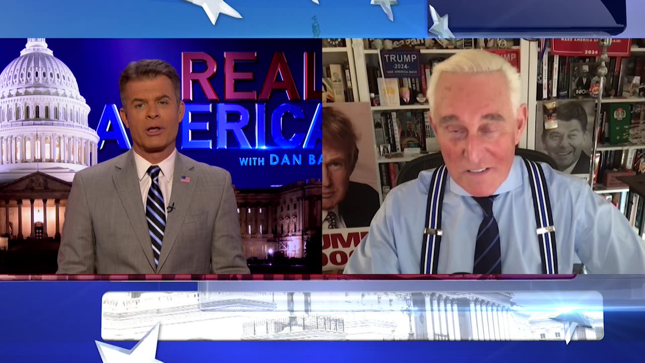 REAL AMERICA -- Dan Ball W/ Roger Stone, Pres. Trump Signs Executive Order On DOGE, 2/12/25