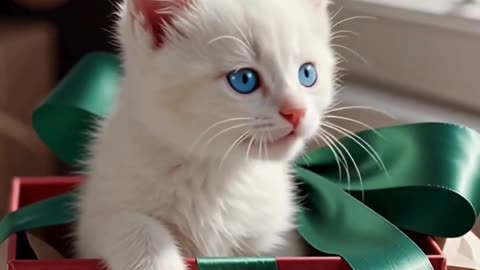 Kitten’s Big Surprise: Present Time! 🎁😻 | Cute Kitten Short #Shorts