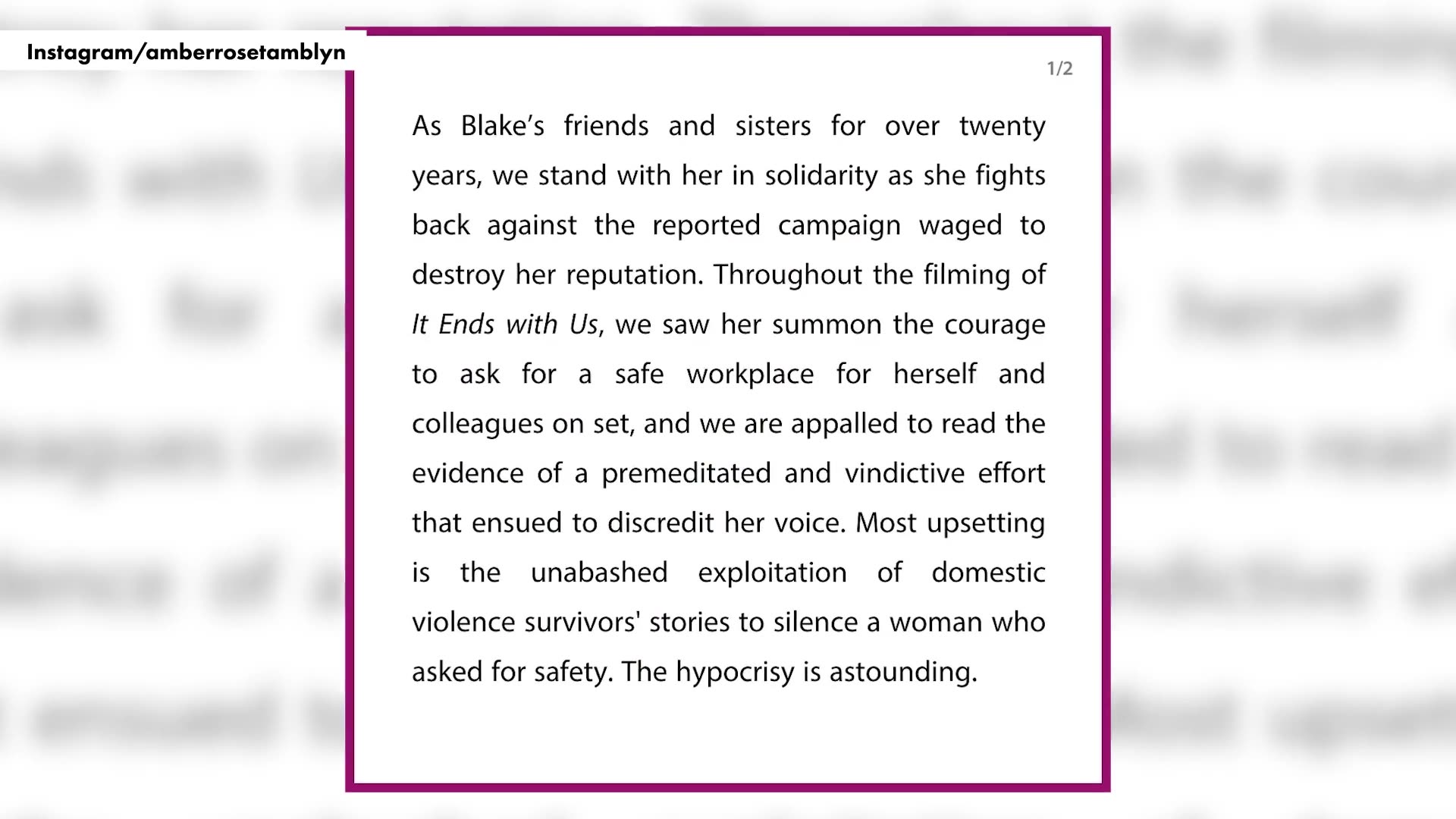 Blake Lively's friends and family respond amid bombshell complaint against Justin Baldoni