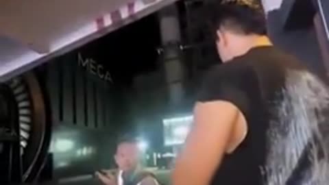 A woman is sexually harassed by a Muslim migrant, he talks in Arabic.