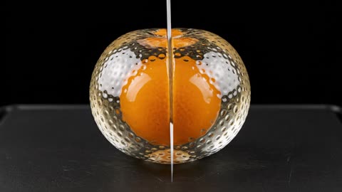 Glass Orange Cut 🍊 | No Juice Until It Splits (Perfect ASMR)