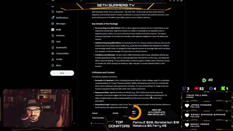 Is #Trump Really Giving #Argentina #$40Billion We Find Out #LIVE Last Night