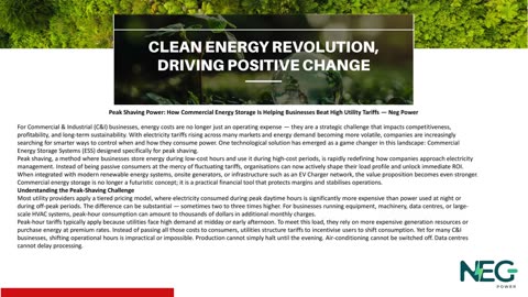 Peak Shaving Power: How Commercial Energy Storage Is Helping Businesses Beat High Utility
