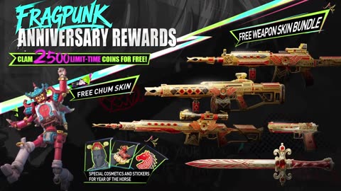 1st Anniversary Celebration | Free Skins & Special Rewards | FragPunk