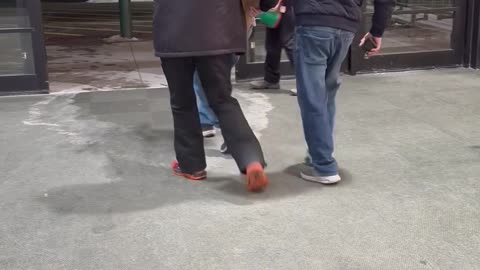 Customers Carry Deer Back Outside