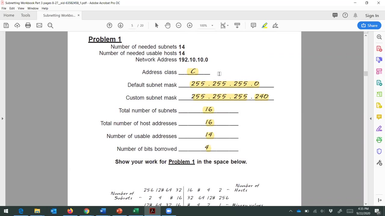 Subnetting - Examples #2