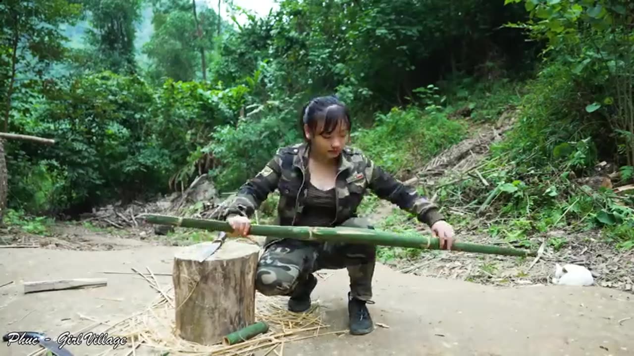 Full-video: 20 Days Building Cabin in the Bamboo Forest - Alone Determined from Start to Finish