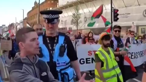 An English patriot was arrested in the UK for chanting "Come on, England,"