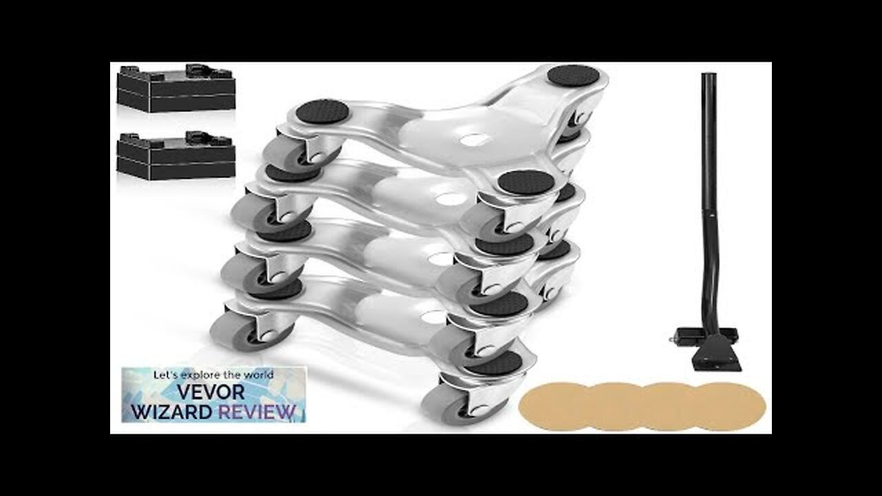 VEVOR Furniture Dolly 4 Pack 6-Inch Steel Tri-Dolly with 360° PP Swivel Review