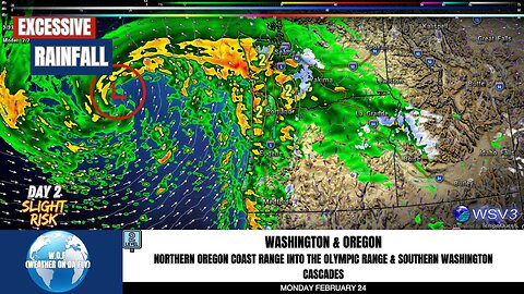 🌩️ Excessive Rainfall Alert: 1-2" in NW Areas Monday! #shorts #weather #stormupdate