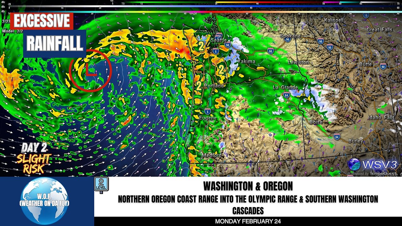 🌩️ Excessive Rainfall Alert: 1-2" in NW Areas Monday! #shorts #weather #stormupdate