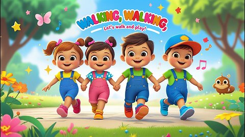 Walking Walking Kids Song and Rhyme