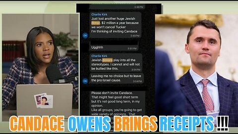 Candace Owens EXPOSES receipts of Charlie Kirk leaving pro-Israel movement | What does this mean?