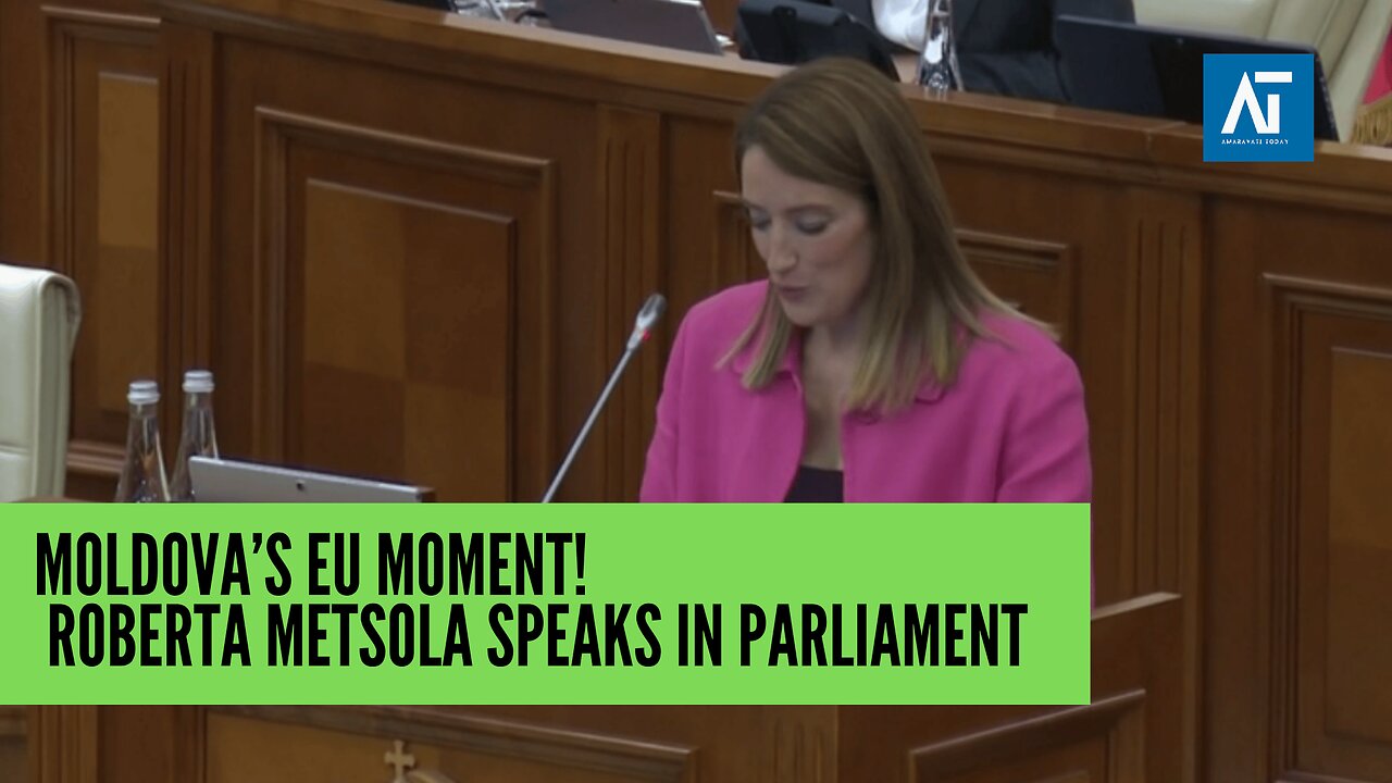 Roberta Metsola’s Historic Speech in Moldova 🇪🇺🇲🇩 – EU’s Next Step?| Europe Politics | AT World