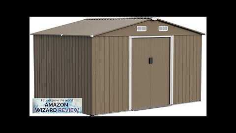 10FT x 8FT Outdoor Storage Shed Waterproof Lockable Door Metal Tool Shed Review