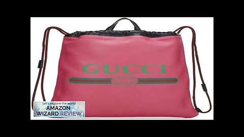 Gucci Pre-Loved Pink Leather Logo Print Drawstring Backpack Large PinkA chic 80's Review