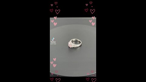 Baby pink sapphire and diamond platinum ring