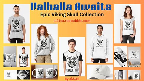 Valhalla Awaits Epic Viking Skull T-shirts